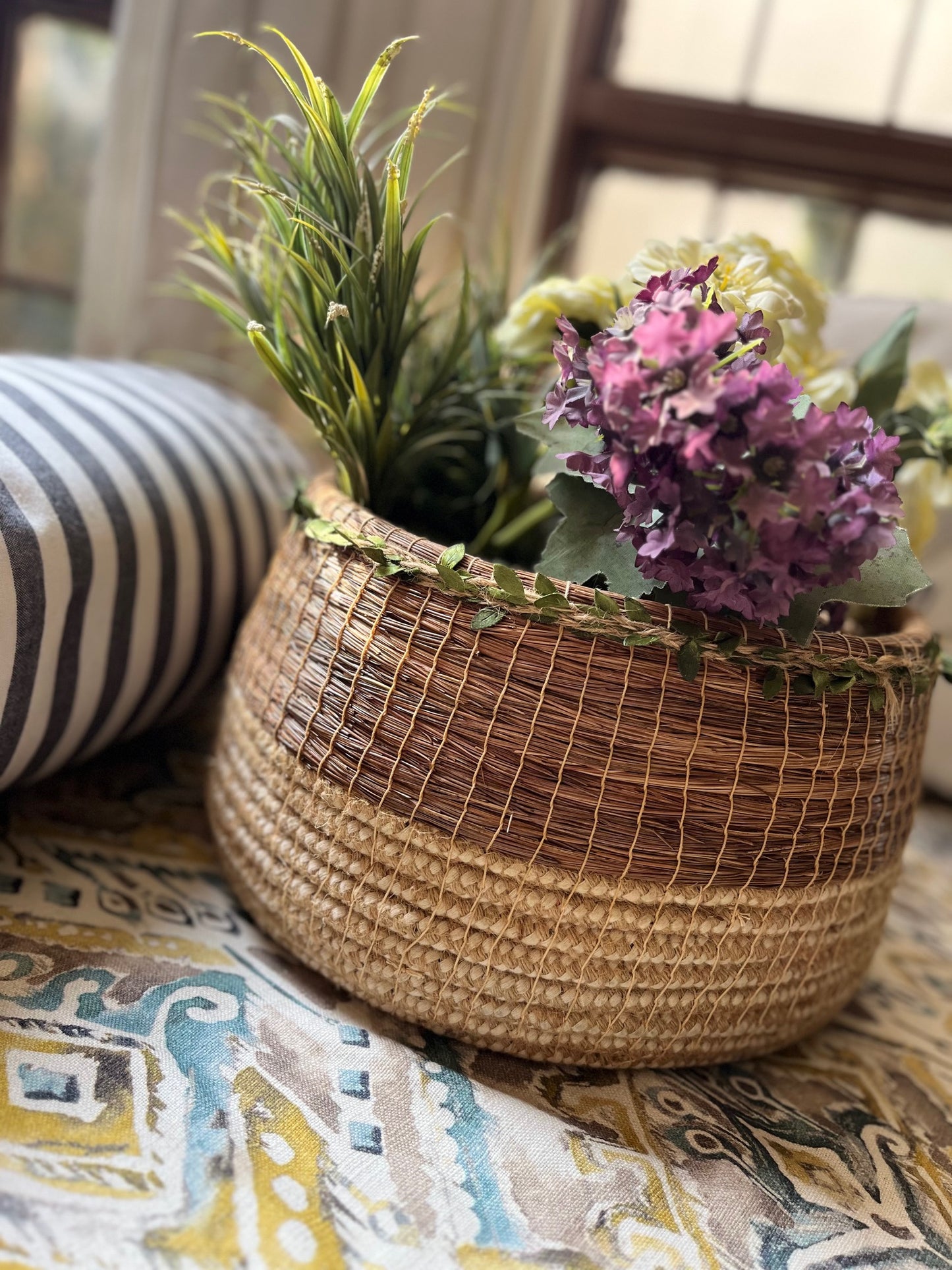 Bohemian Planter with Leafy Lace