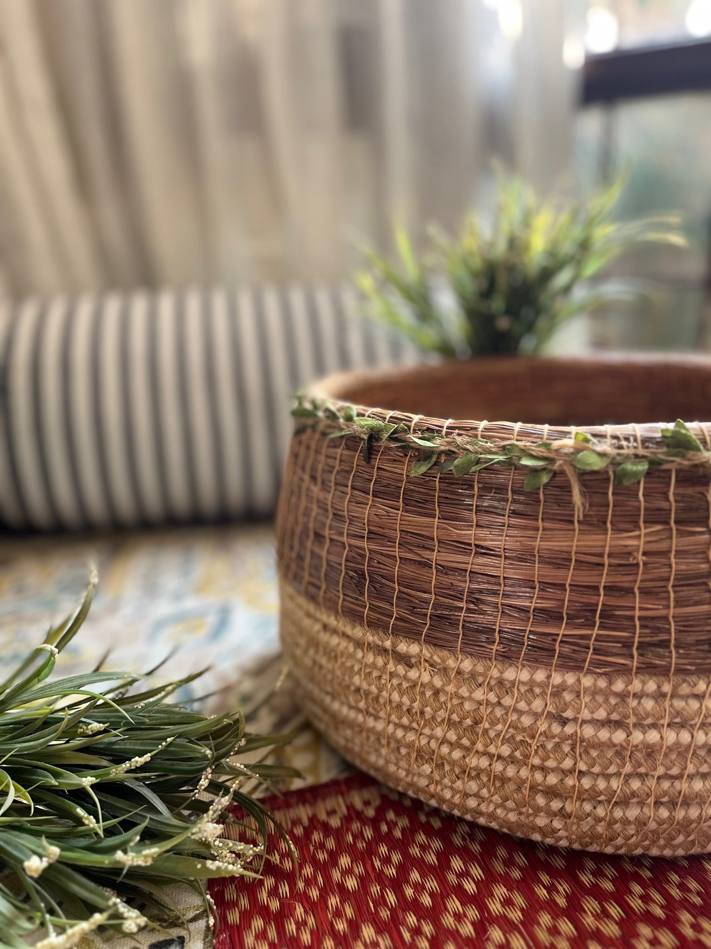 Bohemian Planter with Leafy Lace