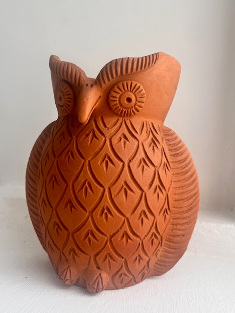 Medium Terracota Owl Planter