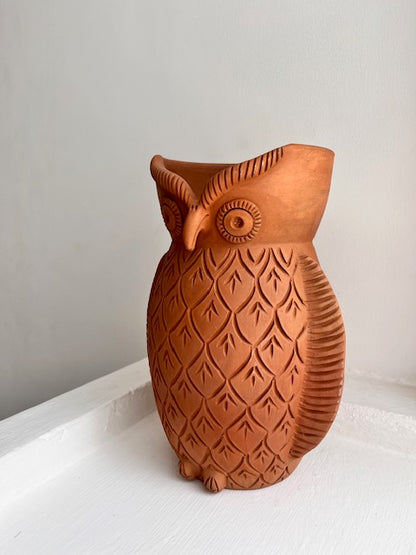 Large Terracota Owl Planter
