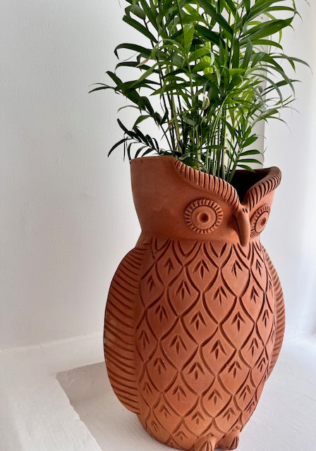 Large Terracota Owl Planter