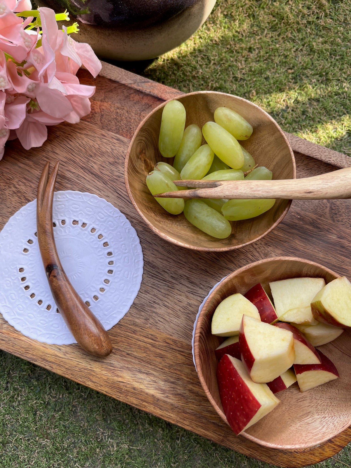 Acacia Wooden Fruit Forks