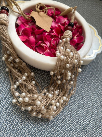 Jute Pearl Neckpiece