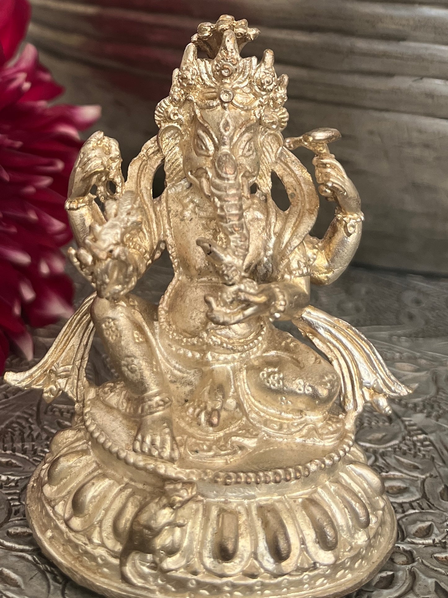 Silver Coated Copper Ganesha