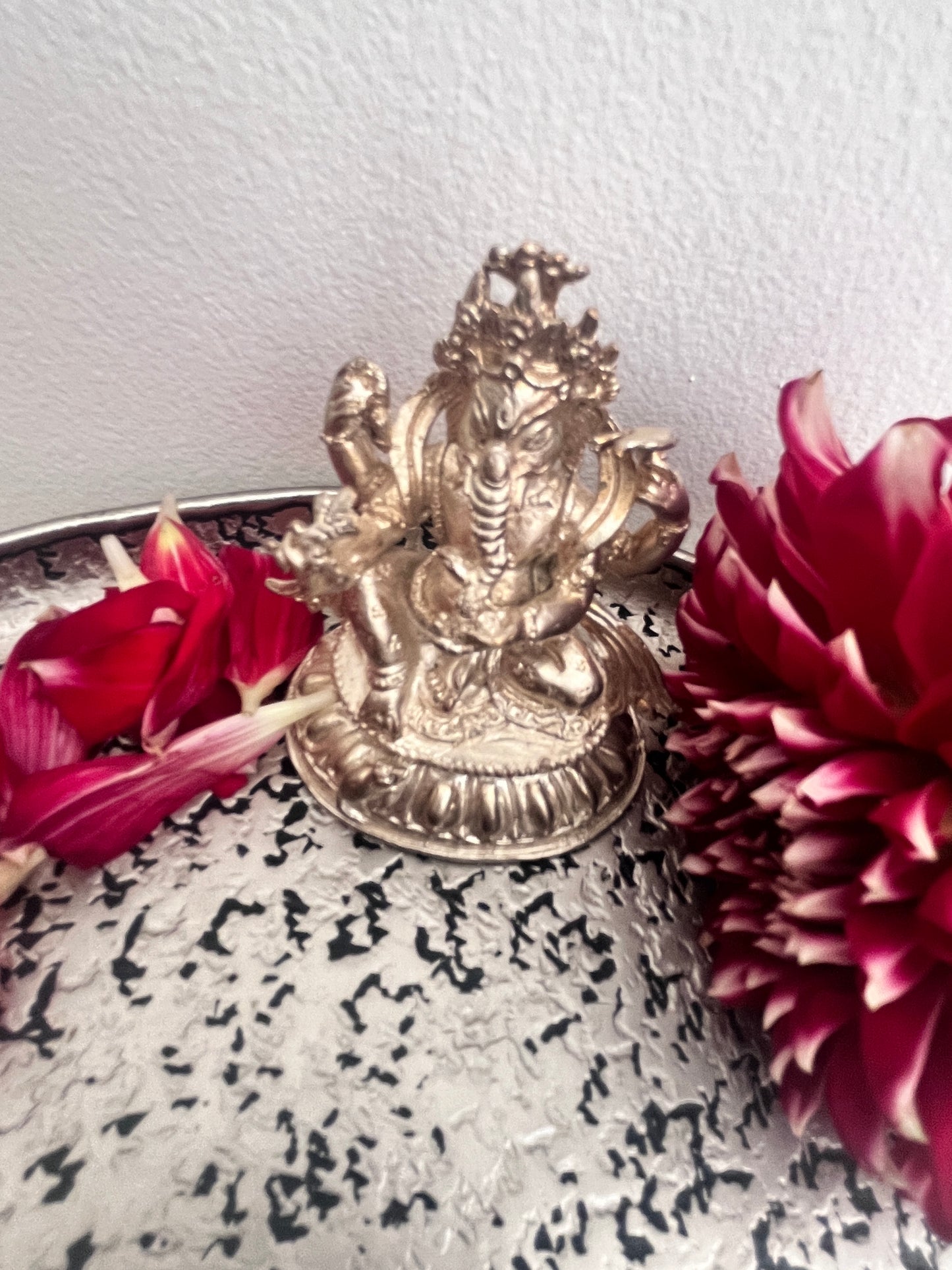 Silver Coated Copper Ganesha