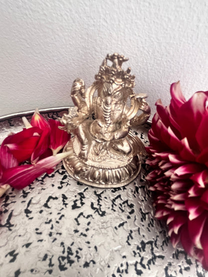 Silver Coated Copper Ganesha