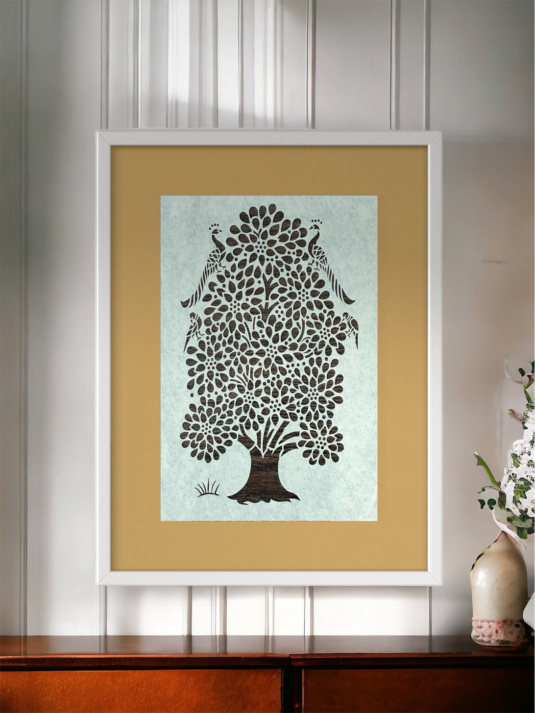 Sanjhi Art- Magical Tree